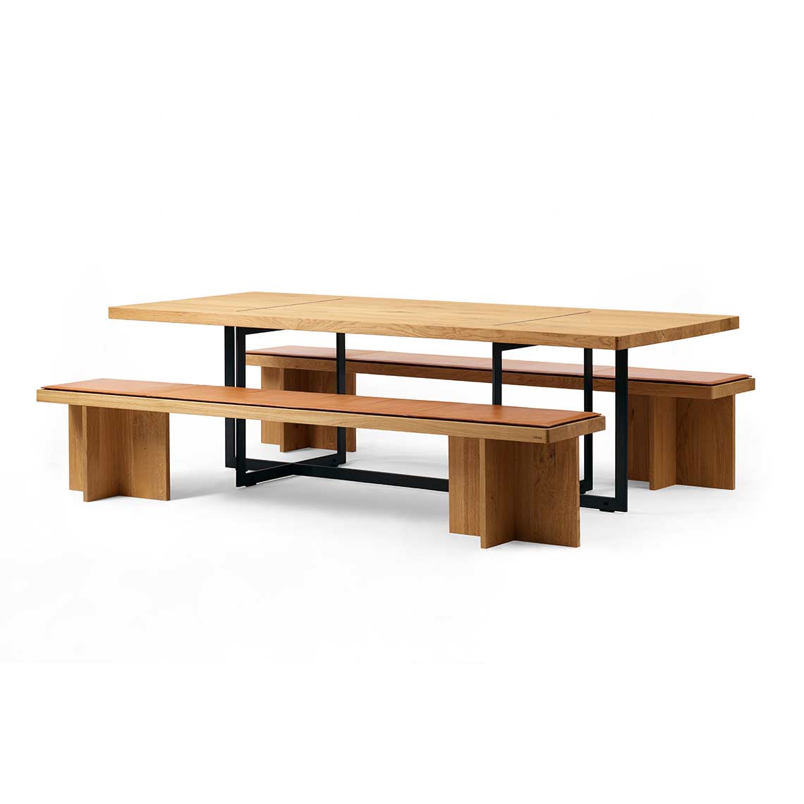 Table et banc bulthaup b Solitaire, mobilier de cuisine libre